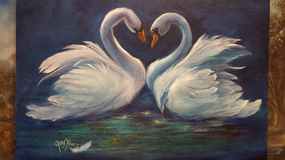 
"I will Always Love You"  22" x 28" 
Oil on canvas $ 2200